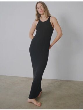 FIRM PRICE Ozma Tank Dress, Silk Noir, black, Small